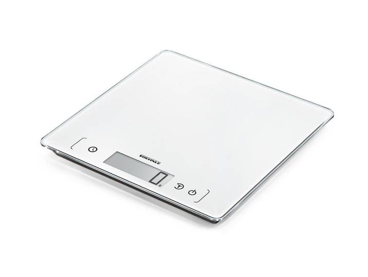 Küchenwaage SOEHNLE Page Comfort 40 , weiss (weiß), Glas, Kunststoff, Küchenwaagen, Küchenwaage