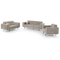 SITZGARNITUR Venezia mit Metallbeinen, beige