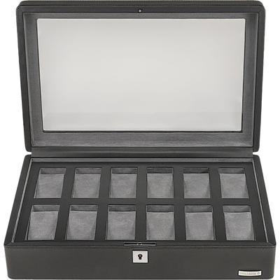 Uhrenbox WINDROSE "Tempora, 804022.08", schwarz, Aufbewahrungsboxen, Damen, Kunstleder, Aufbewahrung, Uhrenkasten, Ø max.40mm, Armbanduhr, Geschenkidee
