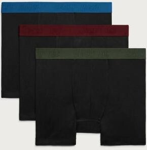 Lucky Brand 3 Pack Cotton Viscose Boxer Briefs - Men's Accessories Underwear Boxers Briefs in Jet Black, Size S