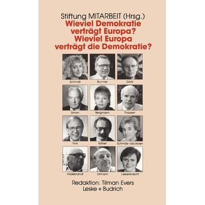 Wieviel Demokratie verträgt Europa? Wieviel Europa verträgt die Demokratie?, Taschenbuch von Tilman Evers, VS Verlag für Sozialwissenschaften,
