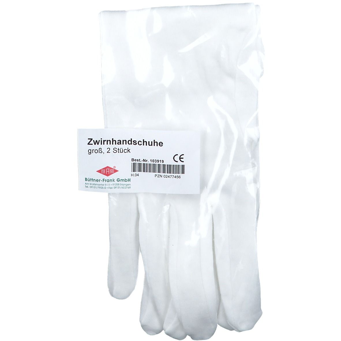 Zwirnhandschuhe groß 2 St Handschuhe