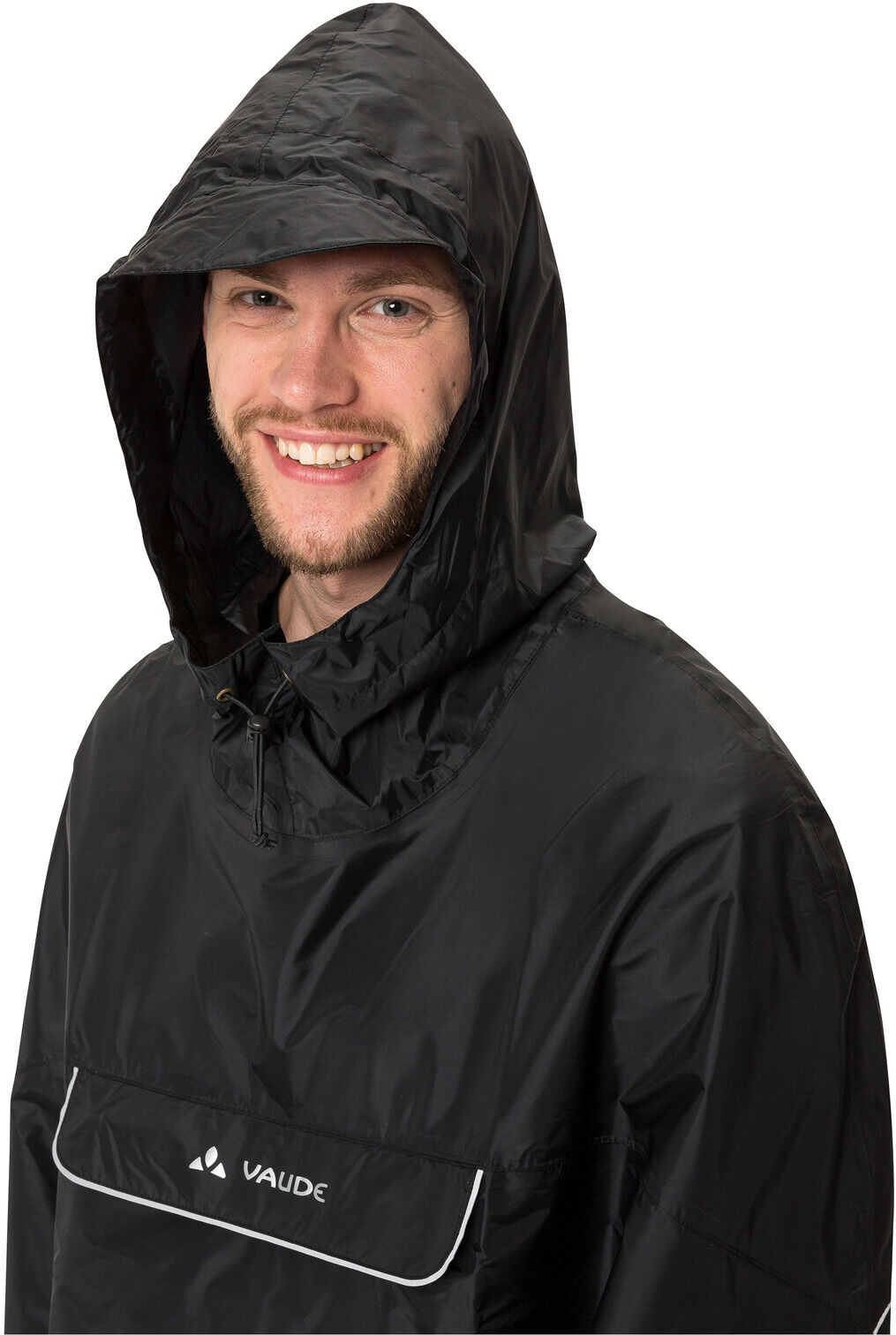 Regenponcho VAUDE "VALDIPINO PONCHO", Gr. S, schwarz, Obermaterial: 100% Polyester, Jacken Regenponcho, wasserdicht, wasserabweisend, leichtes Material, windabweisend schwarz S