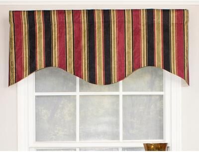 RLF Home Nigel Stripe Cornice Window Valance