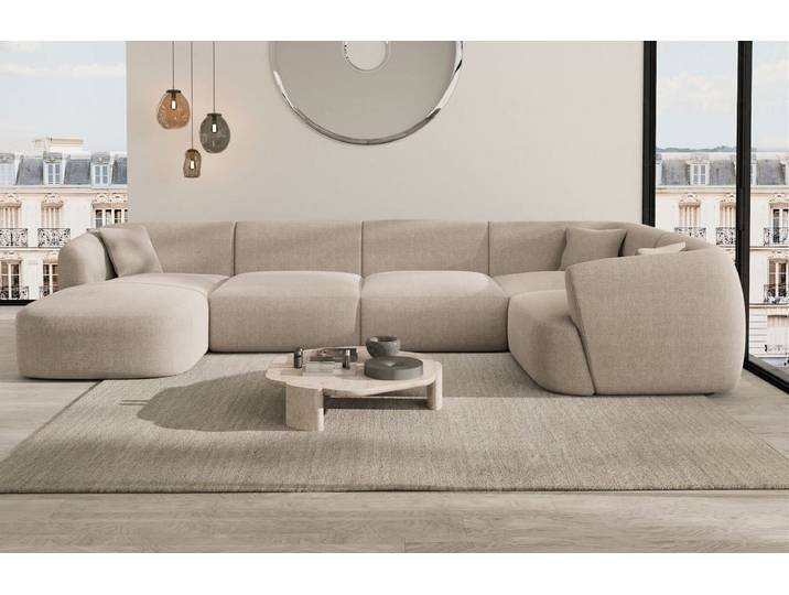 Wohnlandschaft Tabarca U-Form aus Stoff