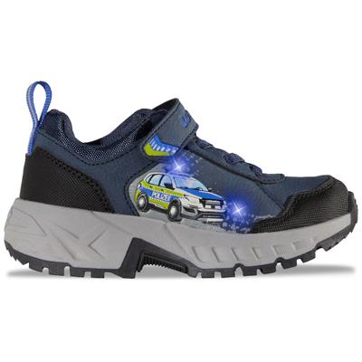 Sneaker LOTTO, Mädchen, Gr. 25, blau (navy, blau), Synthetik, bedruckt, Schuhe Sneaker, - mit blinkenden LED Lichtern im Obermaterial