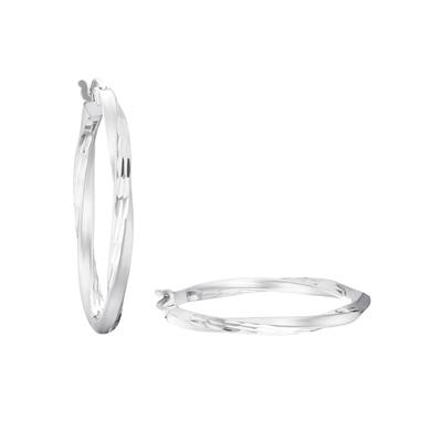 Paar Creolen AMOR "2017264", silber (silberfarben), Ohrringe, Damen, Silber 925 (Sterlingsilber)