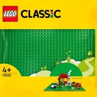 11023 Classic Grüne Bauplatte, Konstruktionsspielzeug grün, Quadratische Grundplatte mit 32x32 Noppen