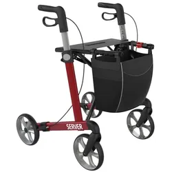 Rehasense Leichtgewicht Rollator Server L weinrot