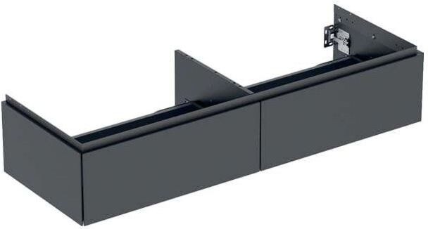 Geberit One Waschtisch-Unterschrank 505076008 133,2x50,4x47cm, 2 Schubladen, mattschwarz