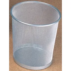 helit Papierkorb Mesh Metall 15l silber Packung mit 12 Stück