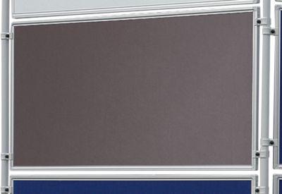 Franken Stellwandtafel ECO beidseitig Filz, grau, Aluminiumrahmen, 1200x600 mm