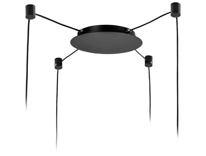 Giberti Luce Baldachin Rosone schwarz Metall B 25 T 25 cm - Baldachin