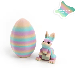 Inspire Picks 3D Printed Easter Rabbit Ornament With Egg Cute Desk Decor & Kids Gift 1