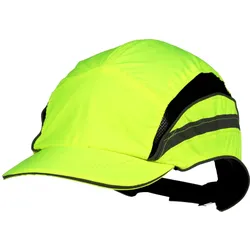 3M First Base 3 Classic - Anstoßkappe in fluoreszierende Warnfarbe gelb - Standardschirm 70 mm