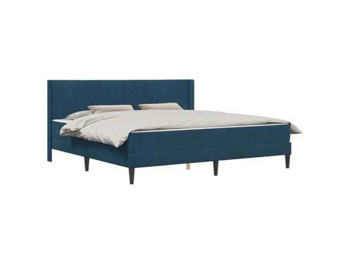 MNCVXAXG Doppelbett Blau 180 x 200 cm mit Matratze enthalten Struktur aus Sperrholz, Kopfteil inklusive, Taschenfedern, leicht zu reinigen, Verwendung im Innenbereich