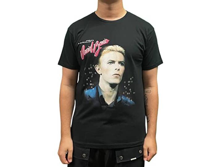 David Bowie T Shirt Young Americans Back Print nieuw Officieel Mannen Zwart L