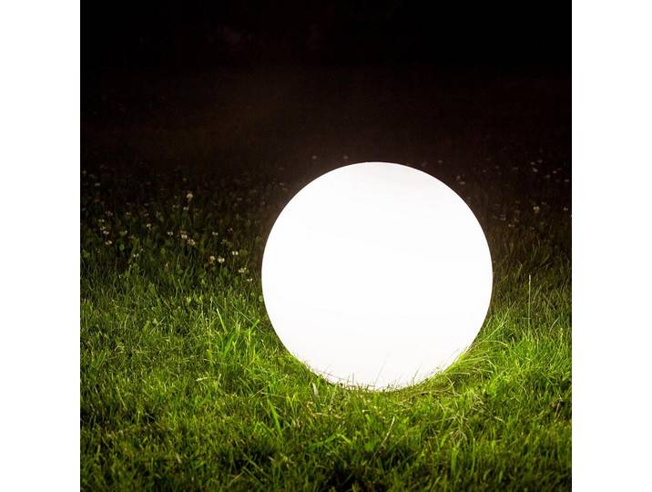 s.luce Aussen-Kugellampe Globe Ø 50cm, Weiß, Kunststoff, Rund,Rund, E27, 50x50x50 cm, Lampen & Leuchten, Außenbeleuchtung, Außenleuchten