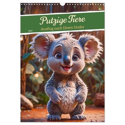 Putzige Tiere - Ausflug nach Down Under (Wandkalender 2027 DIN A3 hoch), CALVENDO Monatskalender