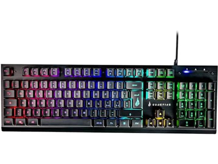 SureFire Kingpin X2 Multimedia Metal RGB Gaming Keyboard QWERTY Italiaans