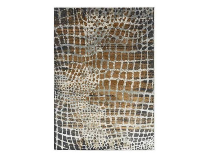 Tapis de salon - CYPHER GIRAFE - Tissé plat - Motif girafe - Marron 200x290 cm