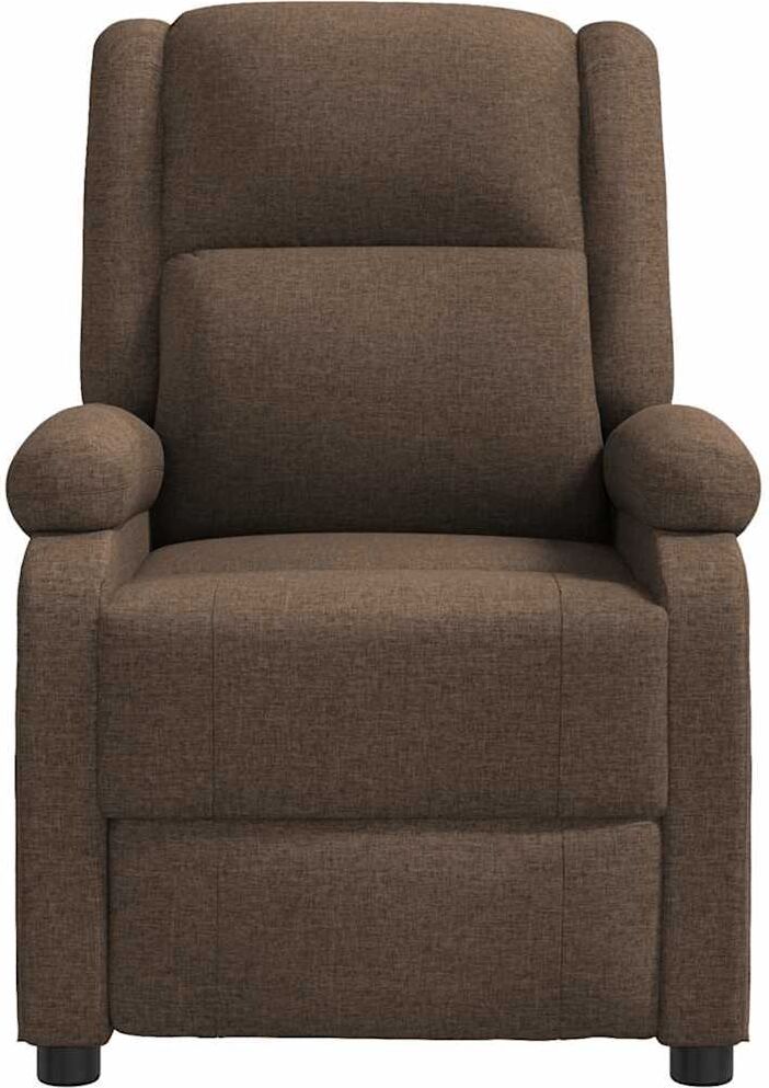 vidaXL Fauteuil inclinable Marron Tissu