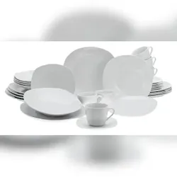 CreaTable Square Weiss Kombiservice 30-tlg Porzellan