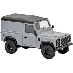 Busch 54356 H0 PKW Modell Land Rover Defender 90 Kastenwagen, Silbergrau