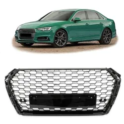 Wabengrill Schwarz glanz passend für Audi A4 B9 ab 2015-2019 kein RS4