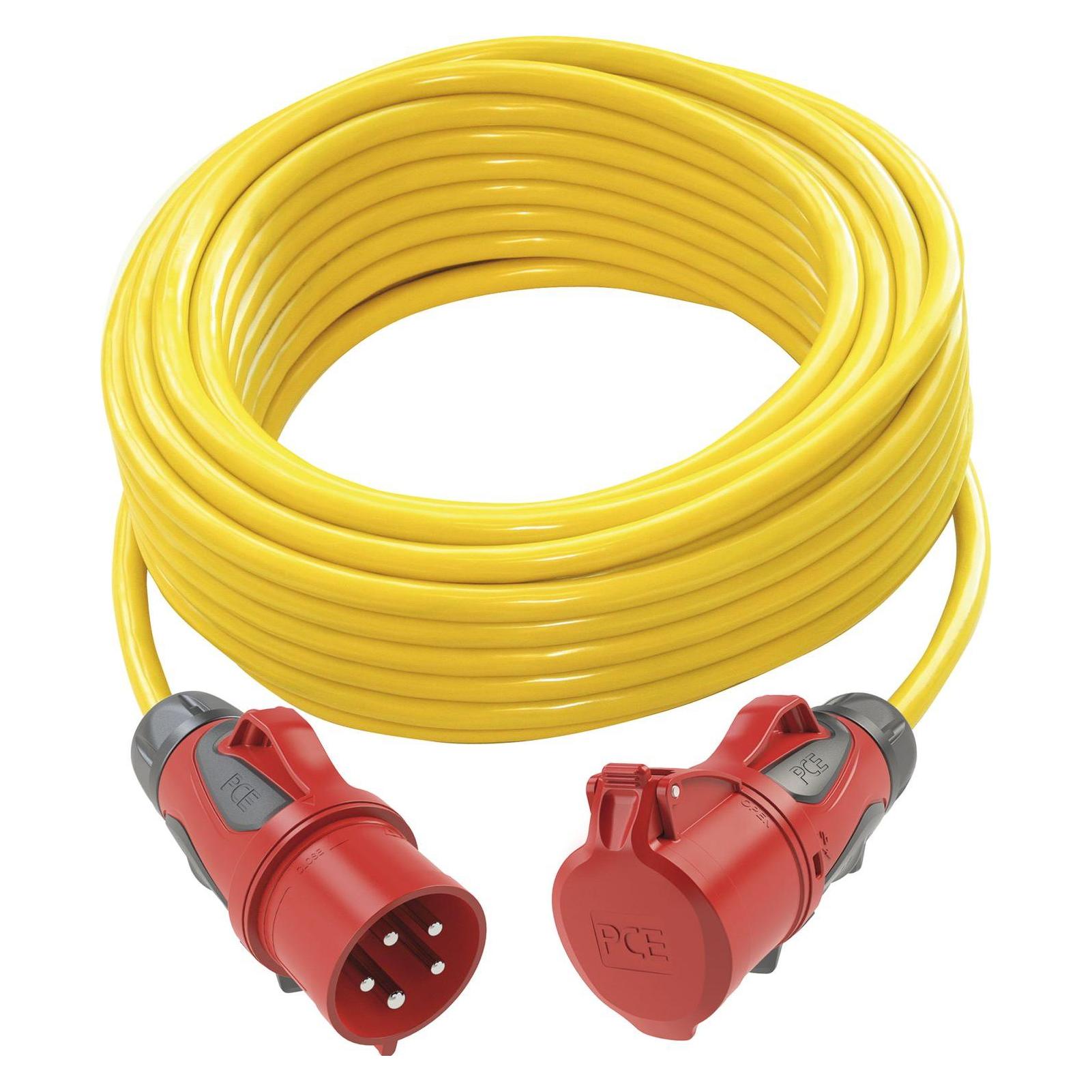 PCE Verlängerungskabel CEE K35, IP44 Baustellenkabel 5G2.5 Länge 25 Meter (25 m) (980925525121-P)