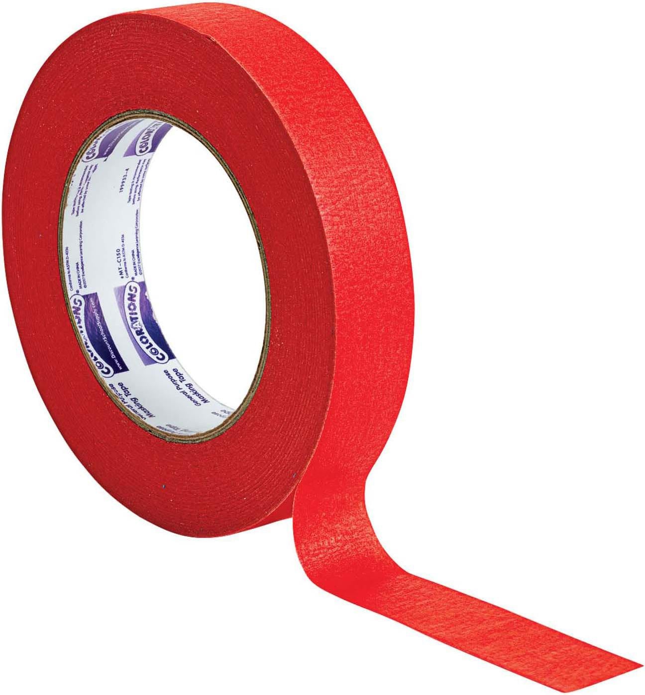 Colorations Afplaktape Rood - Breedte: 2,5 cm