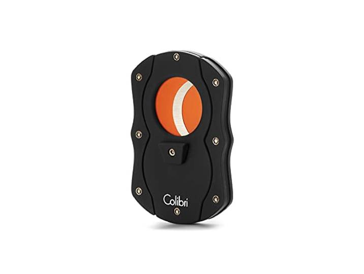 COLIBRI Cut Cigaarsnijder, zwart/oranje, 22 mm, met siliconengecoate messen