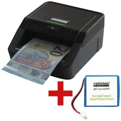 ratiotec Banknotenprüfgerät »Smart Protect« inkl. Lithium-Ionen-Akku schwarz, 11.7x13.7x6.2 cm