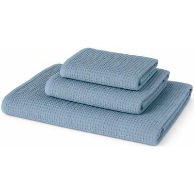 Gästehandtuch EGERIA "LIVA", blau (mount), B:30cm L:50cm, Waffelpiqué, Baumwolle, Handtücher, 30x50 cm, Waffelpiqué Struktur