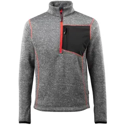 MASCOT Reims Strickpullover mit kurzem Reißverschluss HARDWEAR Grau-meliert L - 50149-951-08-L - Grau-meliert