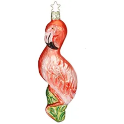 INGE-Glas Manufaktur Christbaumschmuck Glas Flamingo Weihnachtskugeln Weihnachtsbaumschmuck Afrika