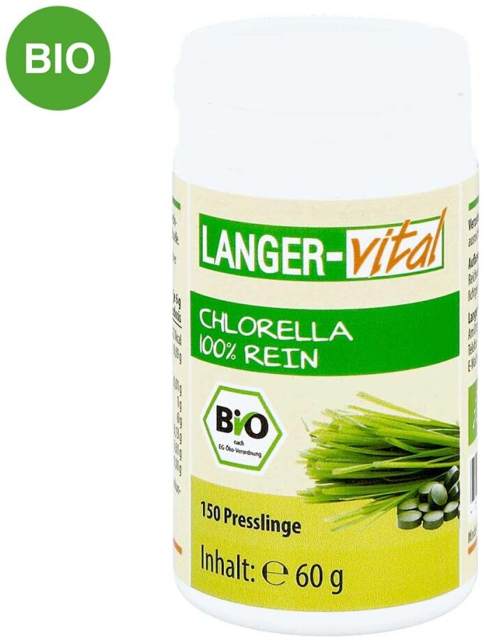 Langer vital Chlorella Bio 100% 400 mg Presslinge 150stk