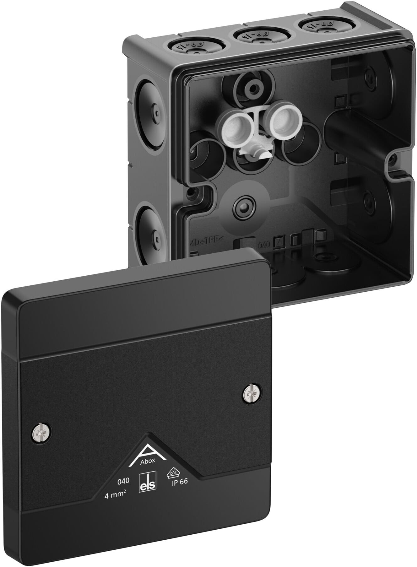 Spelsberg Abzweigkasten 4qm IP66 040-L schwarz (80400001)