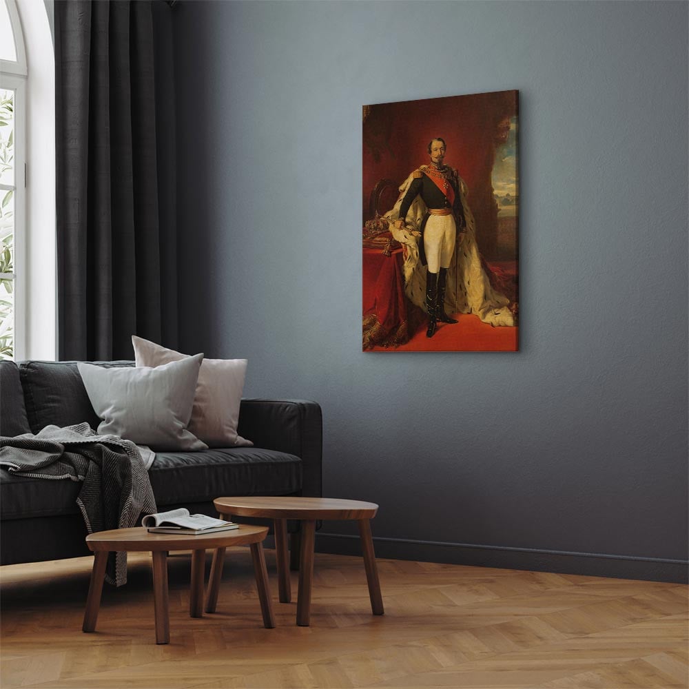 home24 Canvas afbeelding Portrait Napoleon III bruin/multicolor 40 x 60 cm