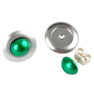 Paar Ohrstecker DEMARIE "eloxiertes Aluminium", Damen, Gr. one-size, Metall, grün, Ohrringe