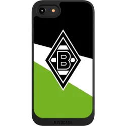 Nivocase Handyhülle für Apple iPhone 7 Hülle NIVOpure Case Schwarz Borussia Mönchengladbach Gladbach (Apple iPhone 7), Smartphone Hülle, Schwarz