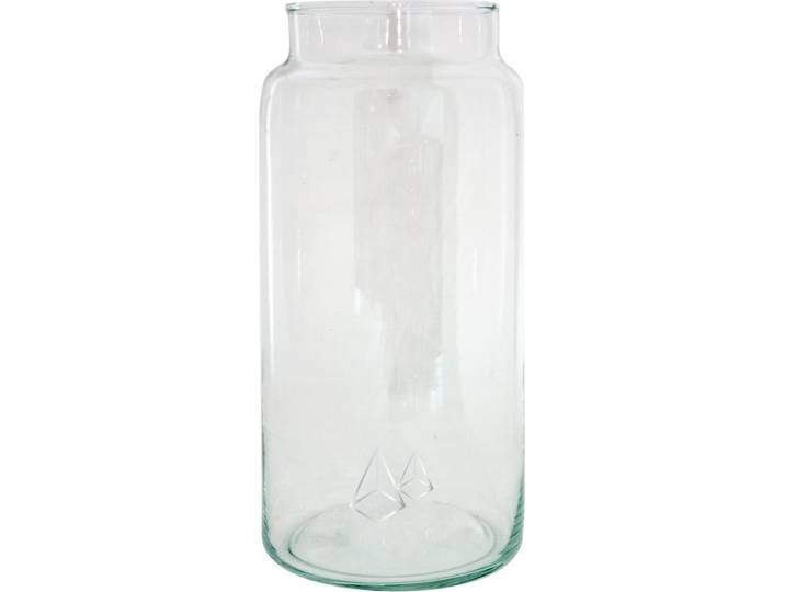 TAK Design Vaas Diamonds L - Handgemaakt - Glas - Ø10 x 18 cm - Zilver