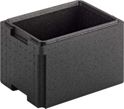 EPP-Isolierbox für Isolierbehälter, 12 l, mit Griffleiste, stapelbar, L 370 x B 270 x H 232 mm, schwarz
