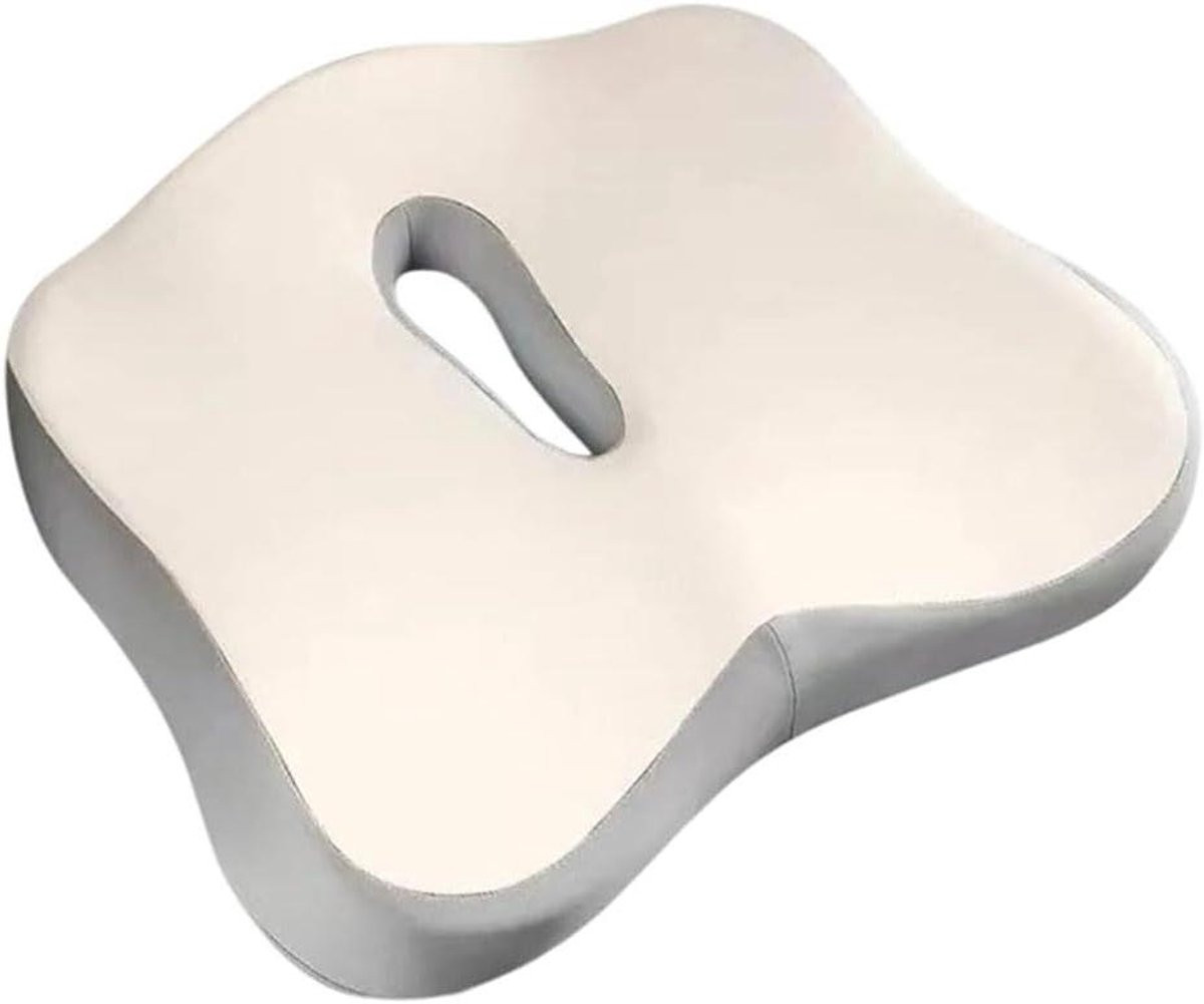 Comfortabel autostoelkussen met traagschuim vulling voor volwassenen - Beige