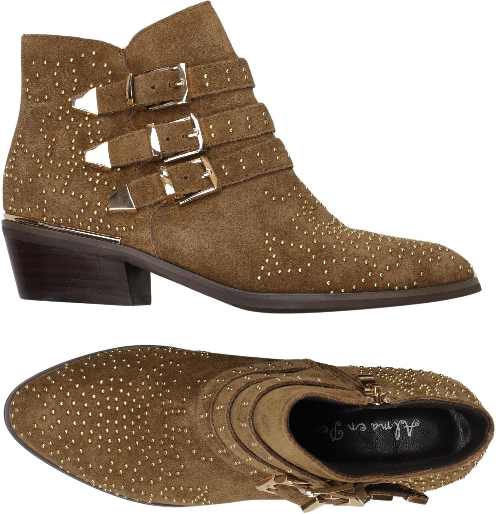 Alma en Pena Damen Stiefelette, Braun, Gr. EU 36, Leder - Second Hand