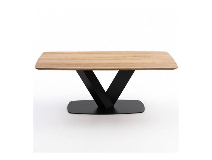 bv-vertrieb Couchtisch Couchtisch 120x44x70cm Sofatisch Wildeiche mass u. Metallgestell #4561, Edle Schweizer Kante für moderne Optik