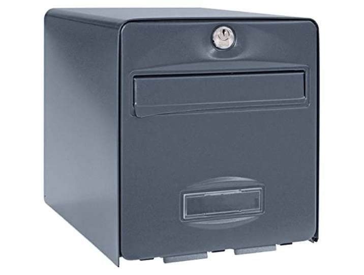 BURG-WÄCHTER Post goedgekeurde brievenbus, 1 deur, 508 ANT BALthazar, antraciet, van verzinkt staal, met deur met volledige opening en poststop (120° geblokkeerde deur)