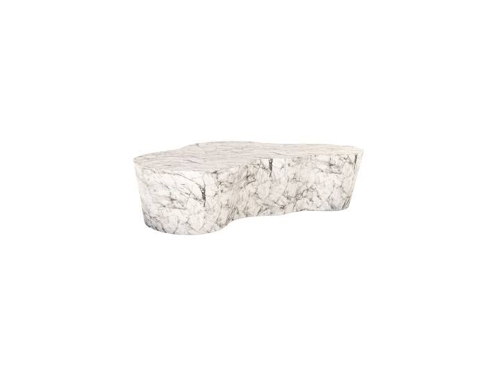 Grosser In-/Outdoor Design Couchtisch „Rockyard“ 127 x 122 cm Weiß Richmond Interiors