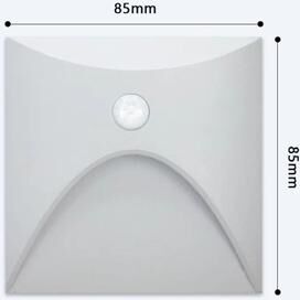Inspired Finds SANDIY Outdoor Stair Light Motion Sensor Wall Lamp Waterproof Exterior Sconce For Garden, Yard, Balcony, Gate And Fenc white 85mm Sensor 1w cold Light