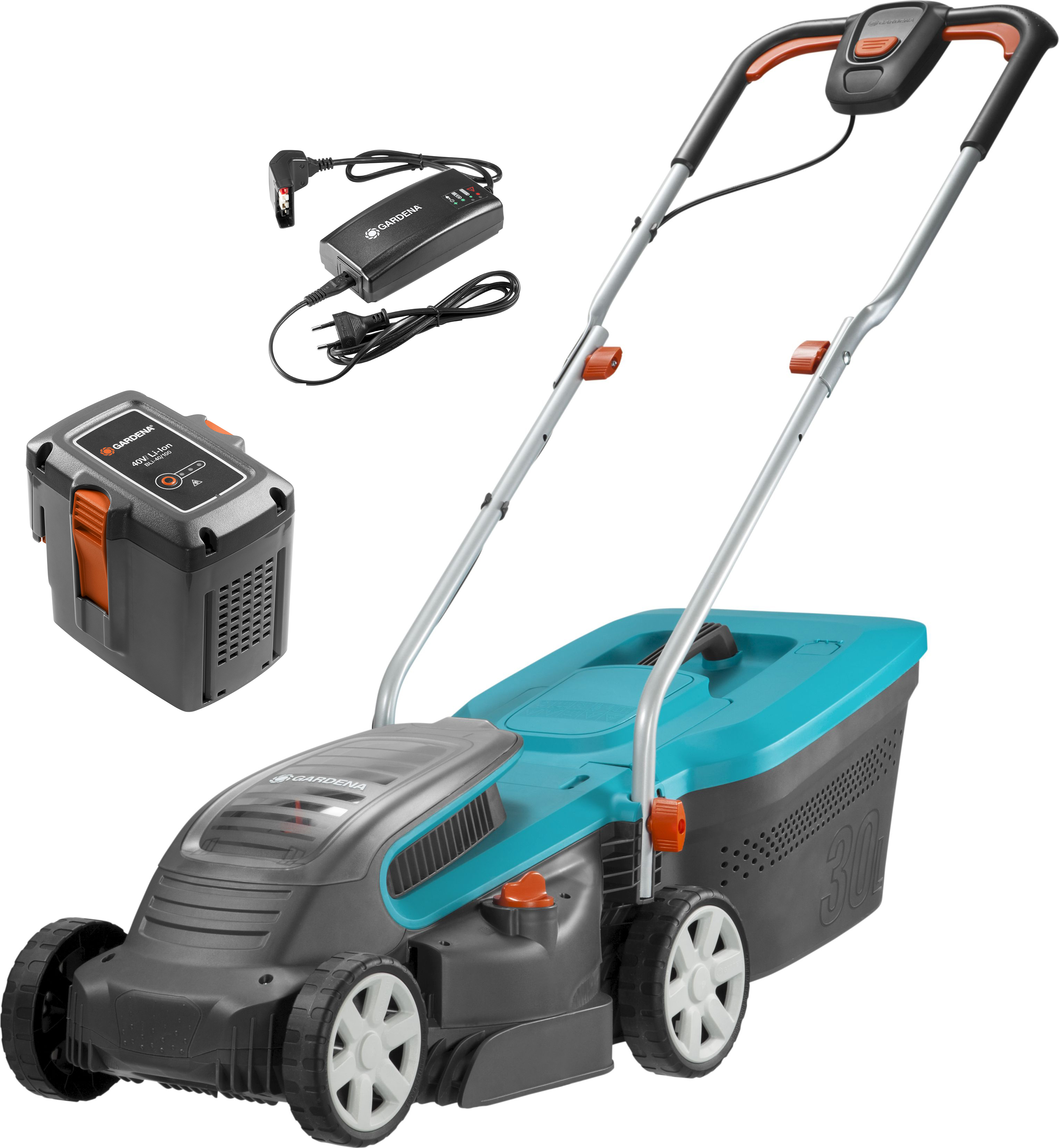 GARDENA Akku-Rasenmäher PowerMax Li-40/32 Ready-To-Use Set 05033-20